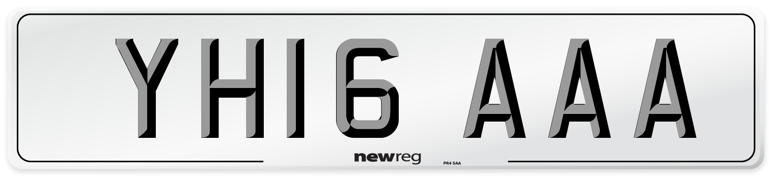 YH16 AAA Number Plate from New Reg